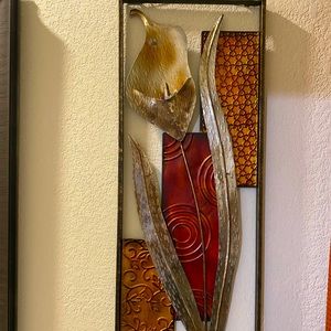 Pair of metal wall decor